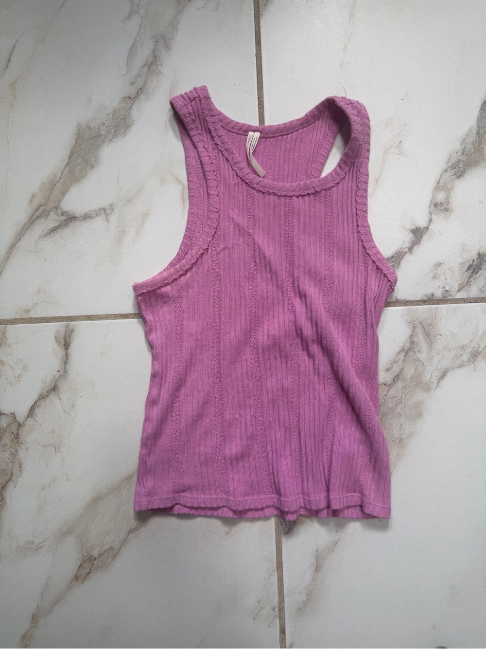 Anthropologie Ribbed Tank Top — Lilac Pink